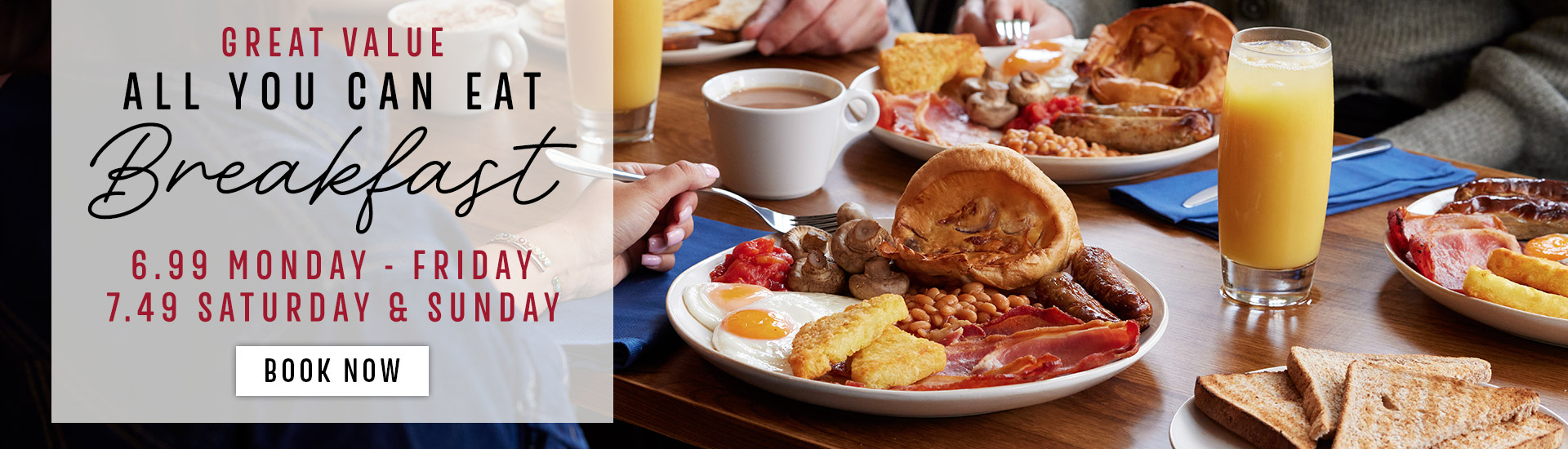 All you can eat breakfast restaurant at Toby Carvery